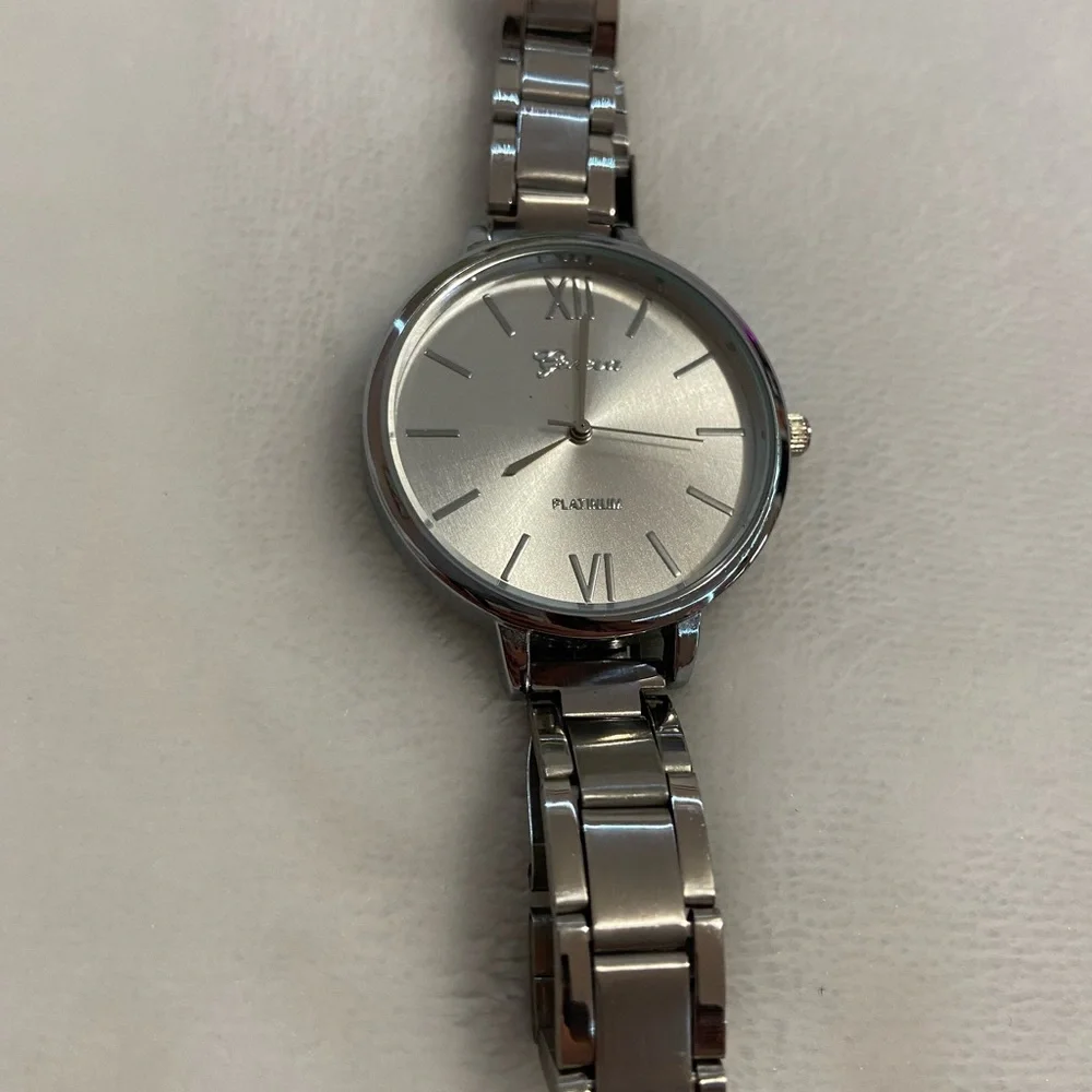 Platinum Stainless Steel Watch